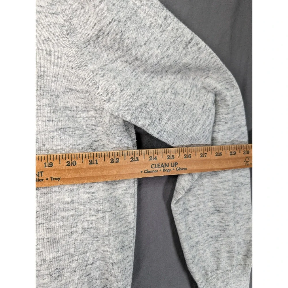 Banana Republic Mens Gray Full Zip Knit Hoodie Sweater Size XL Heathered 5901
